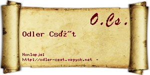 Odler Csát névjegykártya